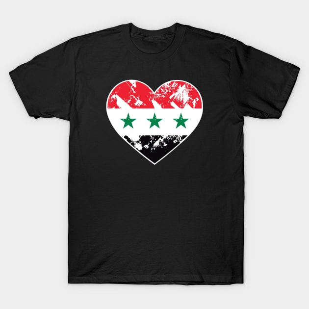 IRAQ FLAG HEART T-Shirt by jasebro